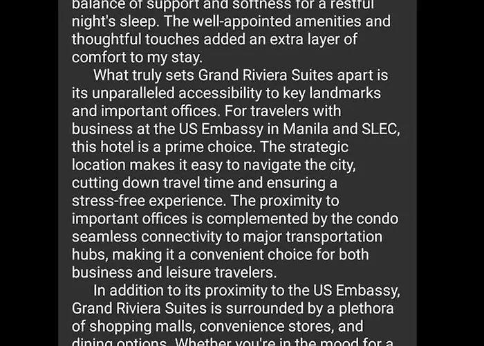 펜션 Grand Riviera Condotel Infront Of Us Embassy 17fl 마닐라